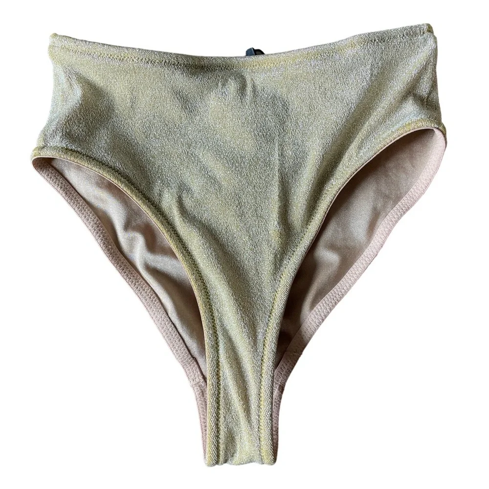 triangl swimwear Glittering Gold High-Waist Bikini Set